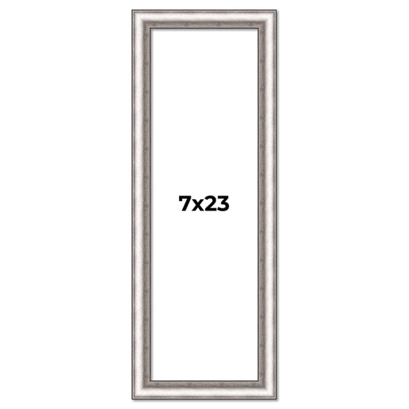 7x23 Frame Silver Real Wood Picture Frame Width 1.25 Inches | Interior Frame Depth 0.5 Inches |