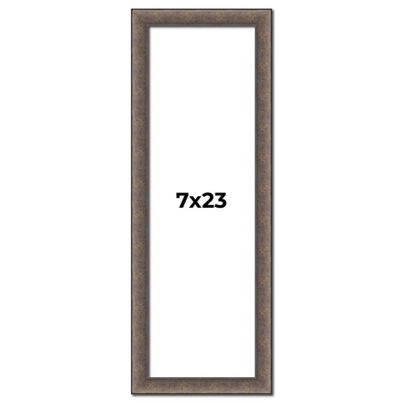 7x23 Frame Silver Real Wood Picture Frame Width 1.25 Inches | Interior Frame Depth 0.5 Inches |