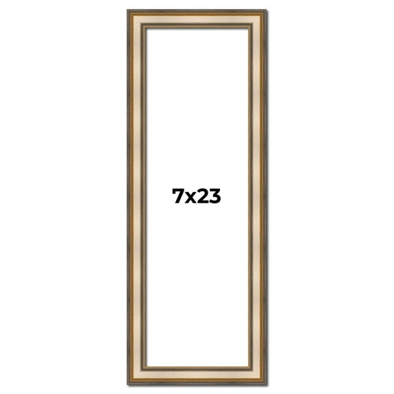 7x23 Frame Silver Solid Wood Picture Frame Width 1.25 Inches | Interior Frame Depth 0.375 Inches |