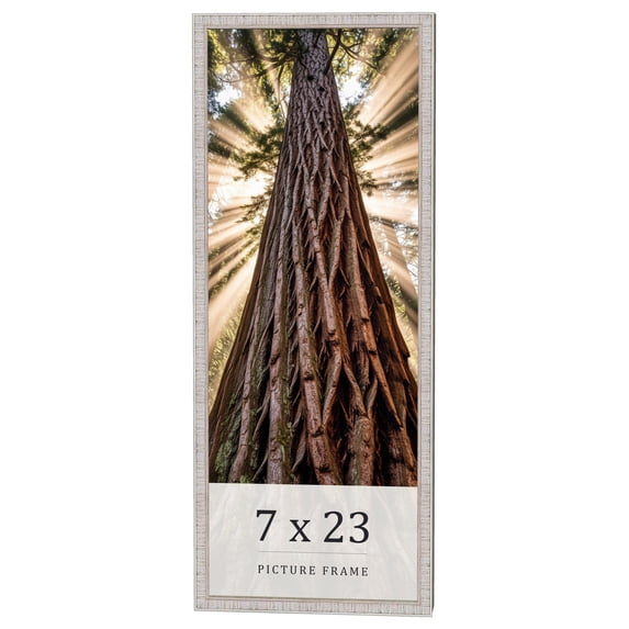 7x23 Frame White Real Wood Picture Frame Width 0.75 inches | Interior Frame Depth 0.5 inches |