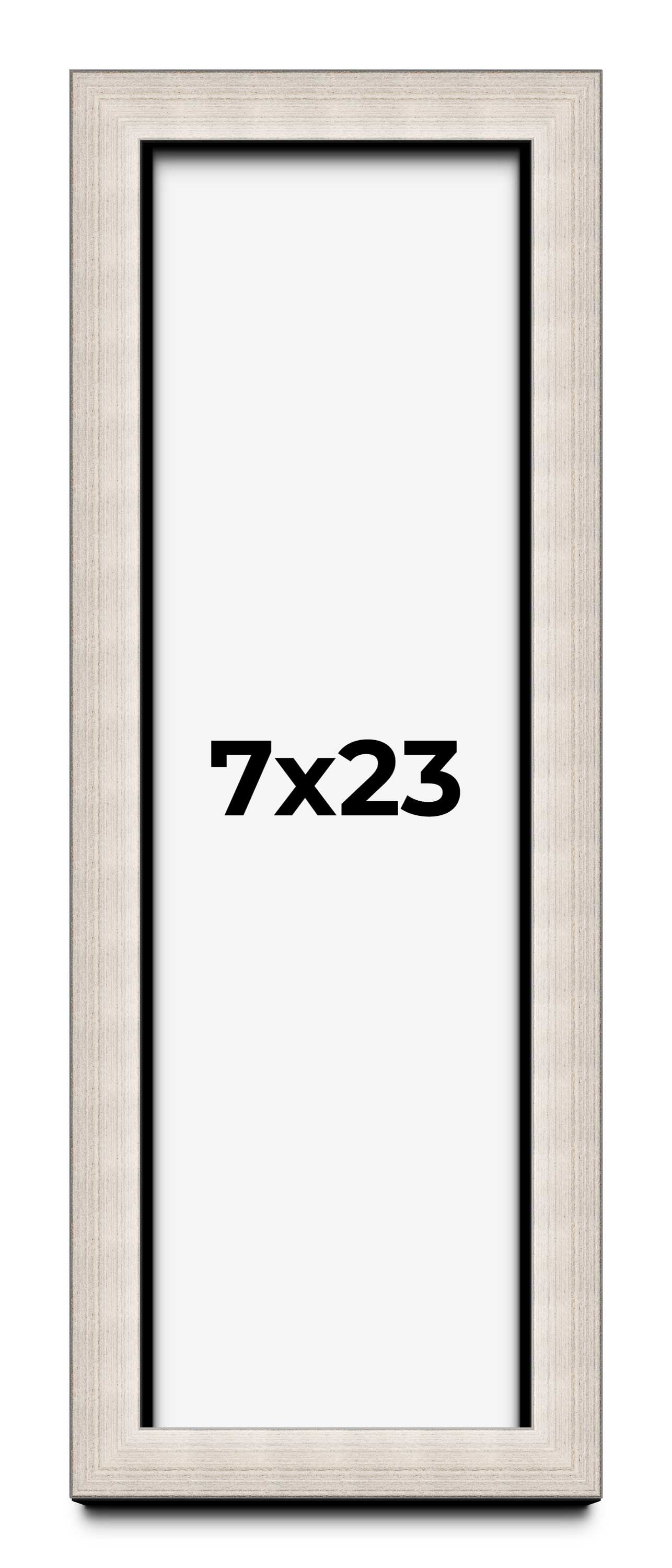7x23 Shadow Box Brushed Silver | 1.5 Inch Deep | 1.25 Inch Moulding ...