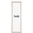 thumbnail image 1 of 7x23 Shadow Box Cream of Wheat White Washed Display Frame | 0.875 Inches Deep Solid Wood Shadowbox, 1 of 8