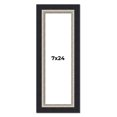 thumbnail image 1 of 7x24 Frame Black Real Wood Picture Frame Width 2.25 Inches | Interior Frame Depth 0.5 Inches |, 1 of 8