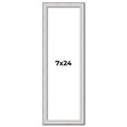 thumbnail image 1 of 7x24 Frame Silver Inner Slope Bevel Picture Frame | 1 Inch Moulding Width | 0.75 Inch Rabbet Depth, 1 of 8