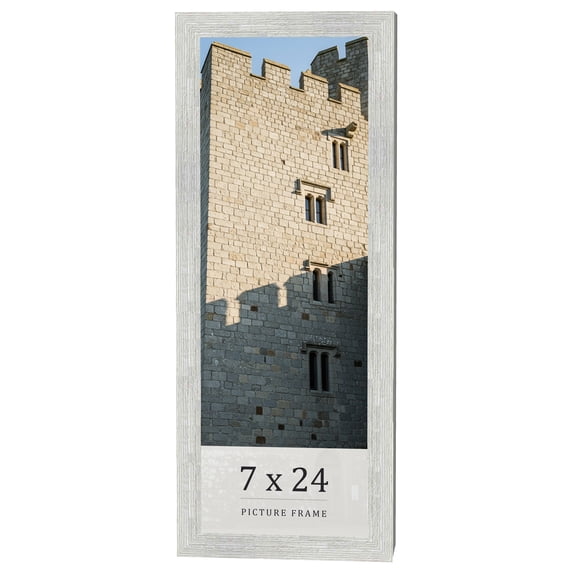 7x24 Frame White Real Wood Picture Frame Width 1.5 inches | Interior Frame Depth 0.5 inches | Barn