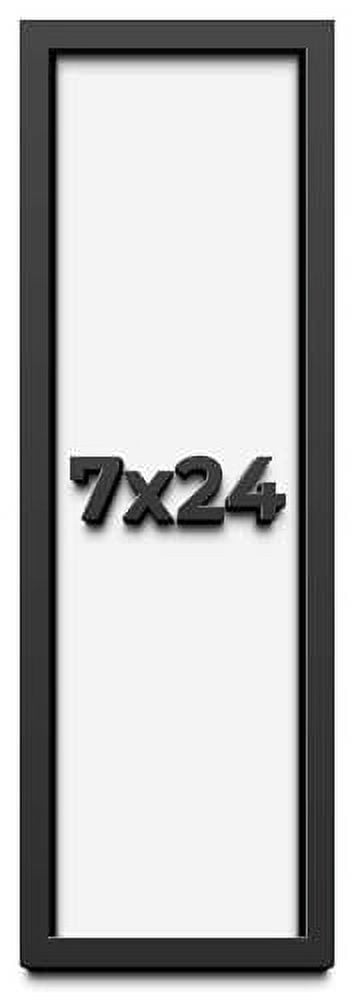 7x24 Shadow Box Frame Black | 1 Inch Deep Solid Wood Shadowbox Display ...