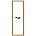 thumbnail image 1 of 7x25 Frame Beaded Gold Solid Wood Picture Frame | 0.75 Inches Moulding Width | Liscio Oro, 1 of 8