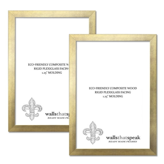 7x25 Gold Picture Frame for Puzzles Posters Photos or Artwork (2-Pack)