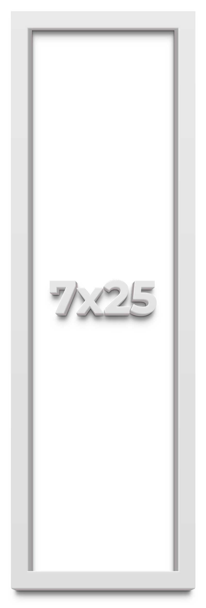 7x25 Shadow Box Frame White | 2 Inches Deep Real Wood Contemporary ...