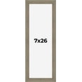 thumbnail image 1 of 7x26 Frame Gray Barnwood Rustic Solid Wood Picture Frame | 1.5 Inch Moulding Width | Includes UV, 1 of 8