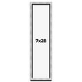 thumbnail image 1 of 7x28 Frame Brushed Silver Solid Wood Picture Frame | 0.75 Inch Moulding Width | Rabbet Depth 0.75, 1 of 5