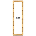 thumbnail image 1 of 7x28 Frame Gold Bamboo Solid Wood Picture Frame | 1 Inch Moulding Width | Interior Frame Depth 0.75, 1 of 8