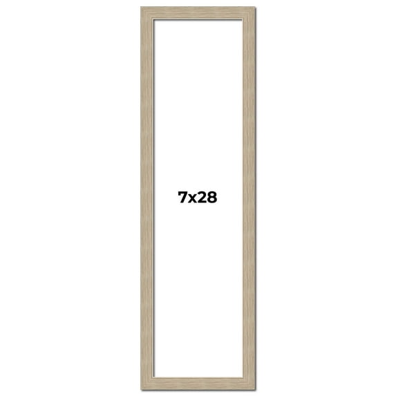 7x28 Frame Grey Solid Wood Picture Frame Width 1 Inches | Interior Frame Depth 0.5 Inches |