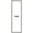 thumbnail image 1 of 7x28 Frame Silver Grey Distressed Solid Wood Picture Frame | 0.75 Inch Moulding Width | Interior, 1 of 8