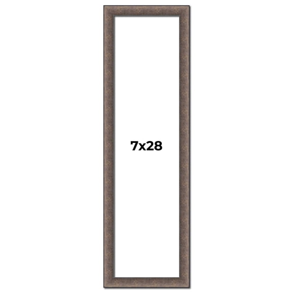 7x28 Frame Silver Real Wood Picture Frame Width 1.25 Inches | Interior Frame Depth 0.5 Inches |