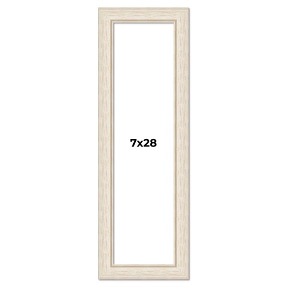 7x28 Frame White Real Wood Picture Frame Width 1.75 inches | Interior Frame Depth 0.5 inches |