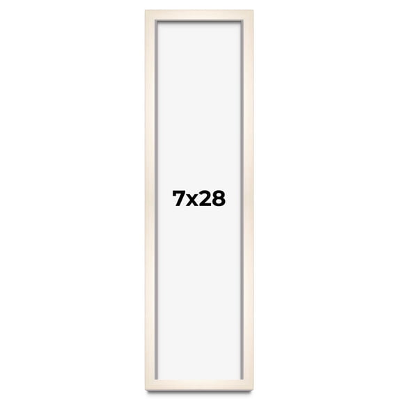 7x28 Frame White Wheat Solid Wood Picture Frame | Moulding Width 0.75 Inches | Interior Depth 0.5