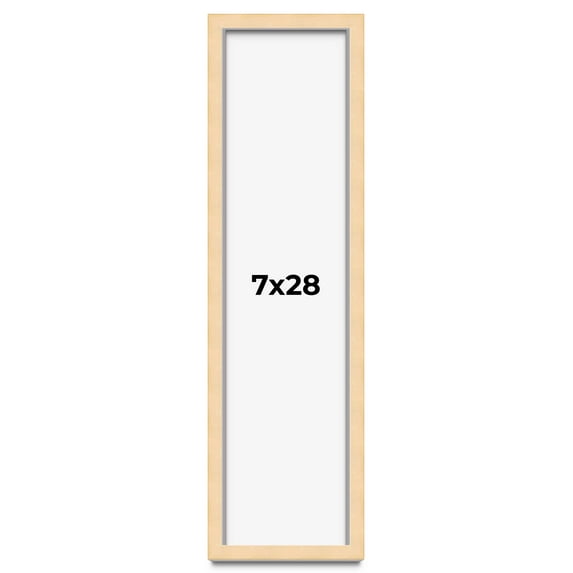 7x28 Shadow Box Frame Brown | 0.875 Inches Deep Real Wood Contemporary Shadowbox Display Frame | UV