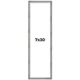 thumbnail image 1 of 7x30 Frame Silver Picture Frame - Complete Modern Photo Frame Includes UV Acrylic Shatter Guard, 1 of 8