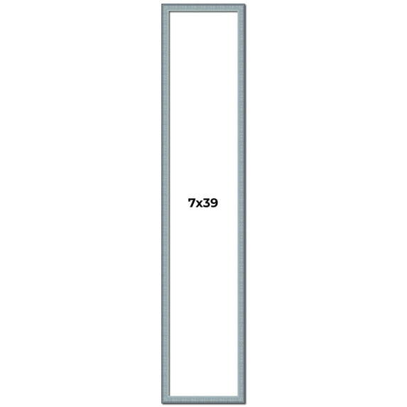 7x39 Frame Rustic Sky Blue Solid Wood Picture Frame | 0.75 Inch Moulding Width |Includes UV Acrylic