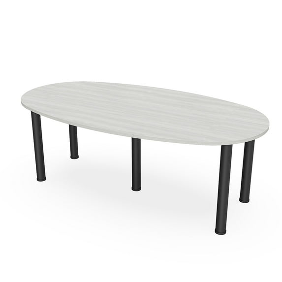 7x4 Boat-Oval Conference Room Table Power And Data Post Legs
