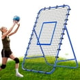 thumbnail image 1 of 7x4 FT Volleyball Rebounder Net，Ultimate Training Equipment for Volleyball & Lacrosse，Enhanced Bouncing System for Volleying, Bumping, Spiking Drills，Multiple Adjustable Rebound Angles（Blue）, 1 of 11