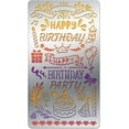 thumbnail image 1 of 7x4 Inch Happy Birthday Party Theme Metal Stencils Stainless Steel Painting Stencils for Wood Carving Drawings and Scrapbooking Project, 1 of 7