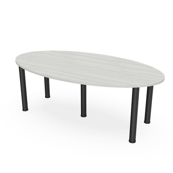 7x4 Oval Conference Room Table With Power And Data Post Legs