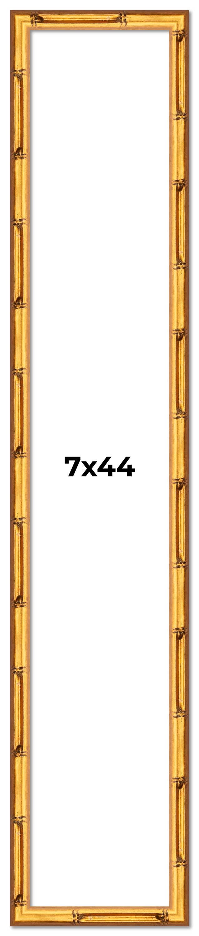 7x44 Frame Gold Bamboo Picture Frame - Complete Modern Photo Frame ...