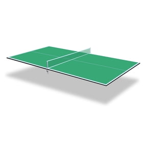 7x4ft Green Table Tennis Table Top - 12mm MDF Foldable Conversion Top with Net for Indoor Games