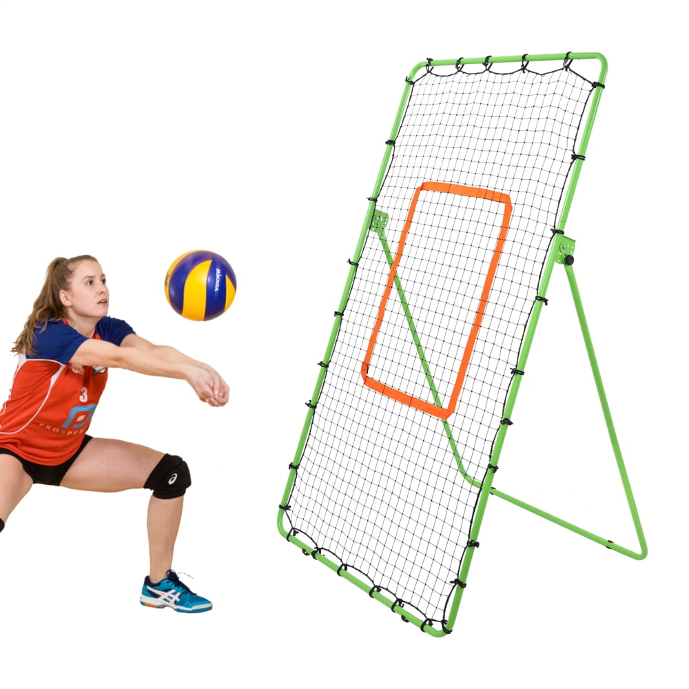 7x4ft Volleyball Rebound Net with 5 Adjustable Angles, Portable Practice Net for Beginners & Pros