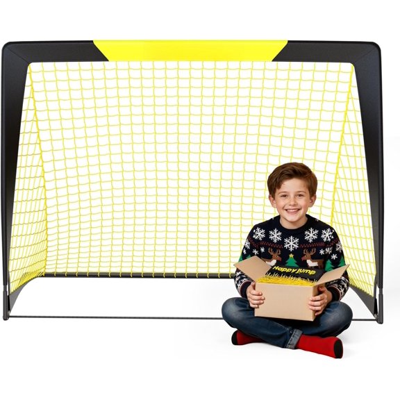 7x5 FT & 5x3.6 FT Portable Soccer Goal for Youth Players Ages 6-14, Large-Frame Design Built for Long-Term Development, Easy Setup for Backyard, Park or School