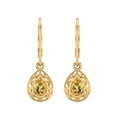 thumbnail image 1 of 7x5 MM Pear Citrine 925 Sterling Silver Gold Vermeil Filigree Dangle Valentines Day Gifts Women Earrings, 1 of 4