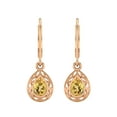 thumbnail image 1 of 7x5 MM Pear Citrine 925 Sterling Silver Rose Vermeil Filigree Dangle Valentines Day Gifts Women Earrings, 1 of 4