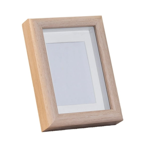 7x5 Picture Frame with Mat for Wall or Tabletop Display | Modern Wood Photo Frame in Brown, Beige, or Khaki | Holds 5x7 Photos with Included Mat