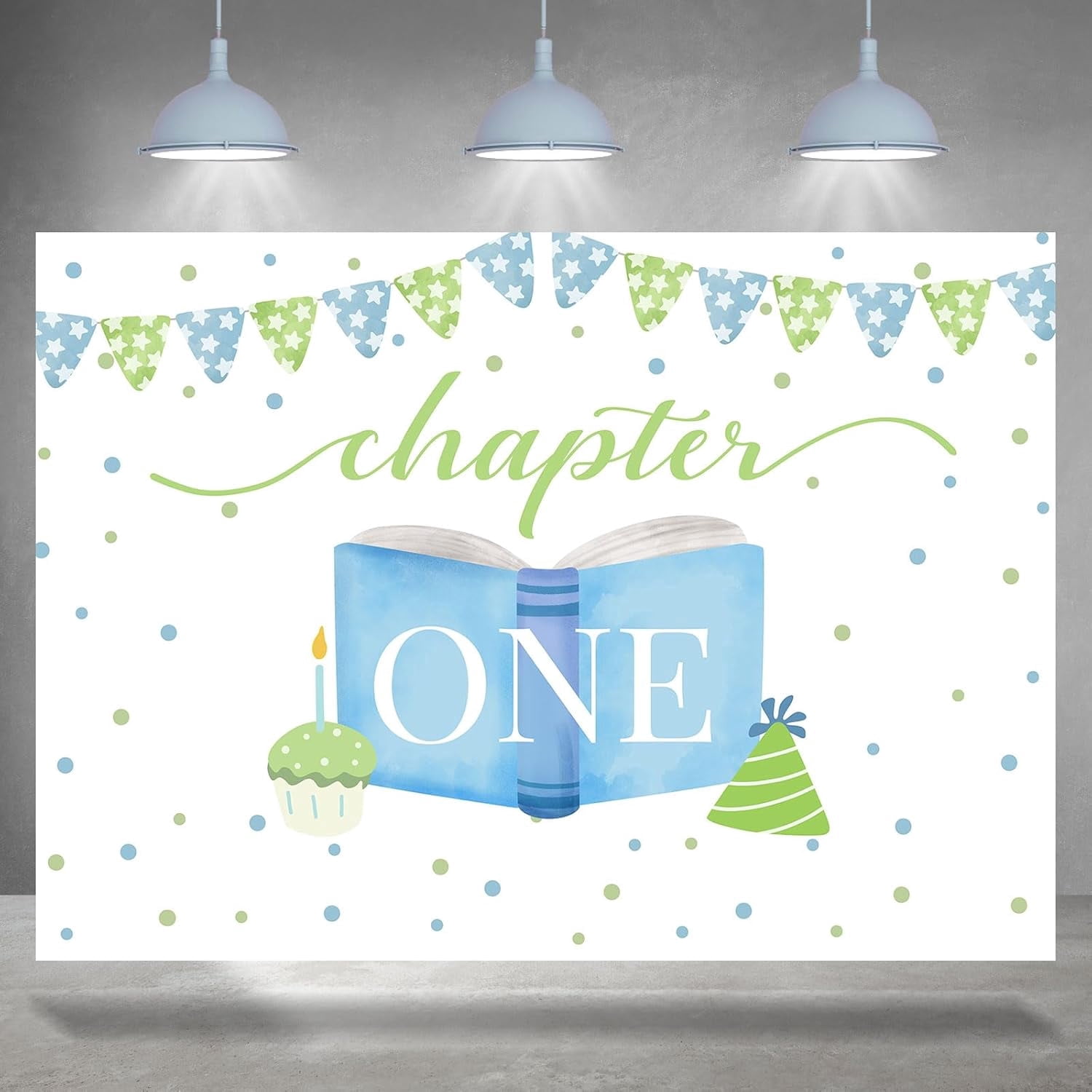 Chapter One Backdrop 7x5FT 1st Birthday Backdrop Book Chapter One Photography Background for ...