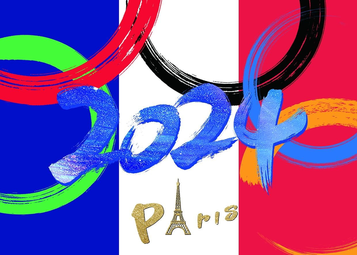 7x5FT 2024 Sports Backdrop Paris 2024 Photo Backdrop Olympic Games