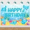 thumbnail image 1 of 7x5FT Axolotl Party Decorations Banner for Boy Blue Axolotl Happy Birthday Backdrop Background Photography Decoration for Axolotl Themed Birthday Party Supplies, 1 of 5