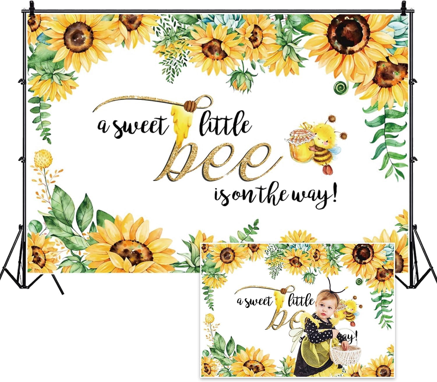 Oh Babee Banner Mocsicka Mommy To Bee Backdrop Honey Comb Floral Baby Shower Party Decorations Boy Girl Baby Shower Party Decorations Banner Photo Studio Props (7x5ft Oh Babee Party Decor - View #12