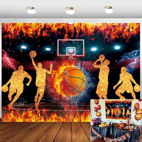 7x5FT Basketball Theme Backdrop Basketball Birthday Backdrop Decorations Basketball Sports Background for Boys Basketball Happy Birthday Party Decorations Supplies