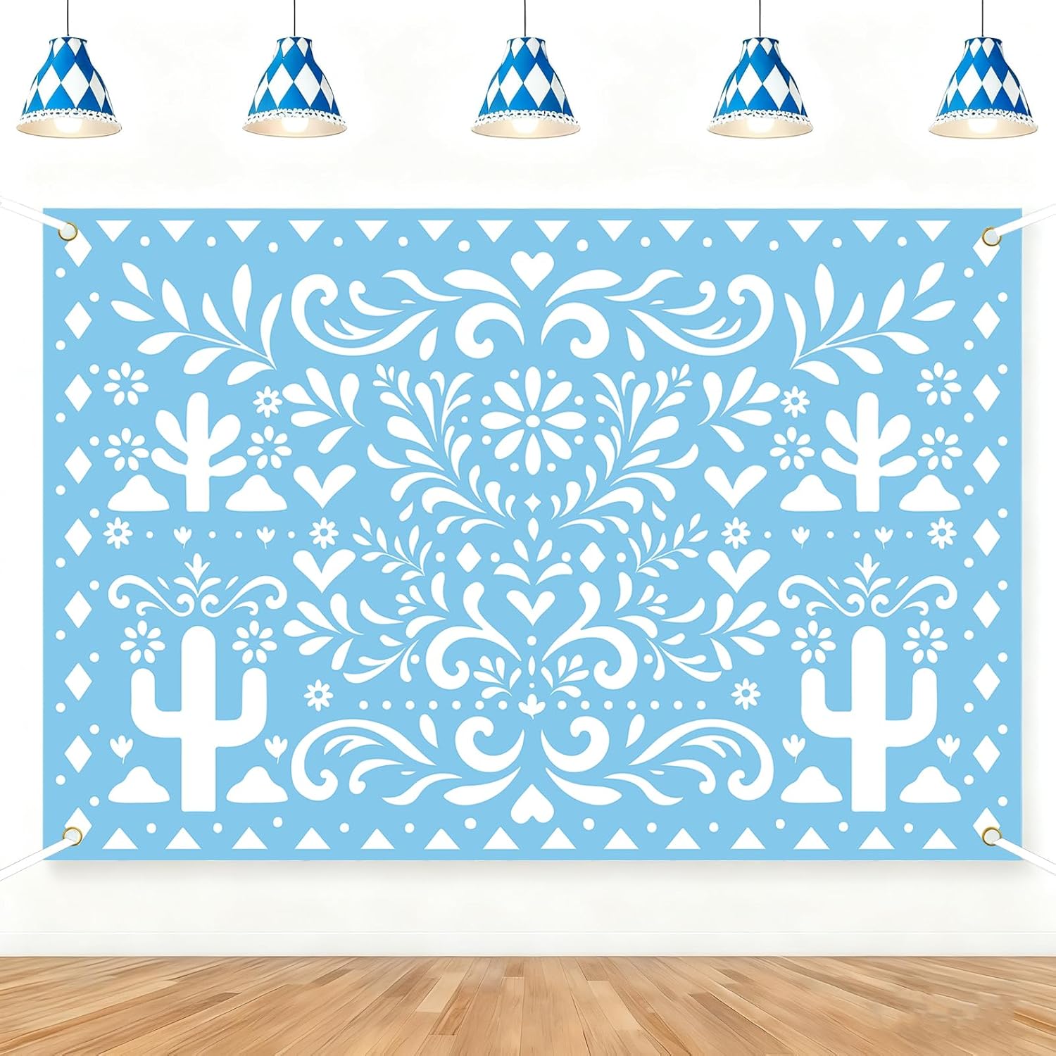 Toile De Fond Été Citron 2,1x1,5m - Décoration Fleurie Bleue Pour Anniversaire