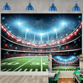 thumbnail image 1 of 7x5FT Football Field Backdrop Sports Stadium Auditorium Light Photography Background Rugby Sports Theme Party Decoration Photo Booths Studio Props, 1 of 6
