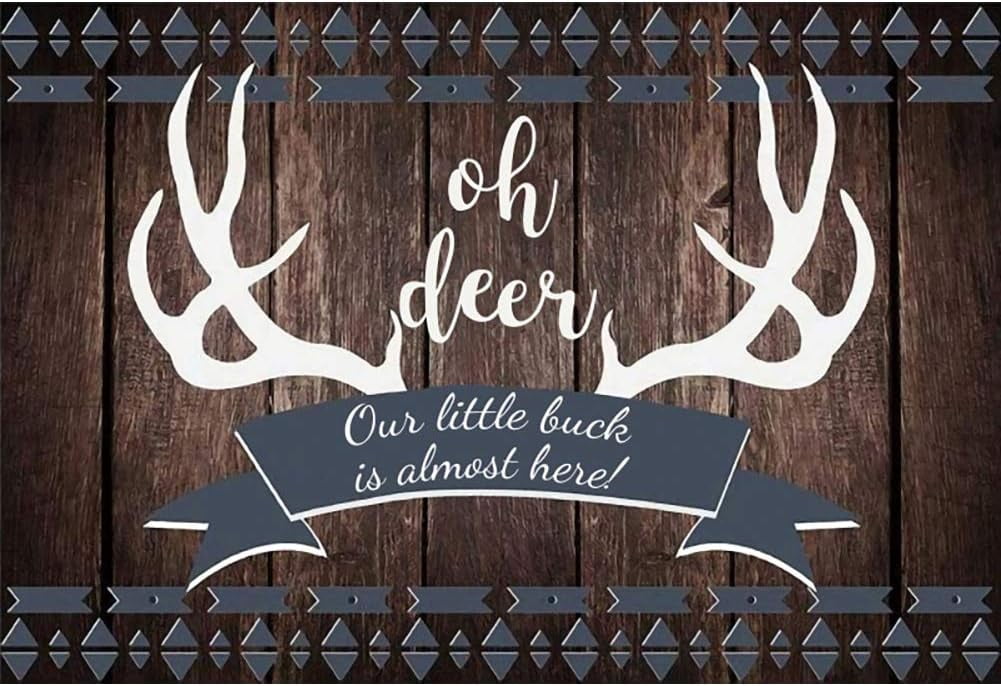 7x5FT Oh Deer Boy Baby Shower Backdrop Our Little Buck is Almost Here ...