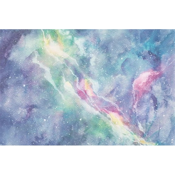 7x5FT Pink Pastel Nebula Backdrop Abstract Watercolor Galaxy Painting Cosmic Texture Stars Photography Background Space Planets and Cloud Decorations Banner Photo Booth Props