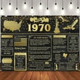 thumbnail image 1 of 7x5Ft Back in 1970 Banner Backdrop Large Size 55th Birthday Backdrop Poster Vintage 1970 Party Background Decor Supplies Happy Birthday Sign, 1 of 7