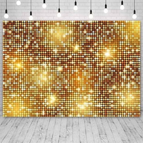 7x5Ft Gold Glitter Backdrop Disco Glitter Birthday Wedding Photography Background for 70s Theme Birthday Party Decorations Banner Photo Studio Props