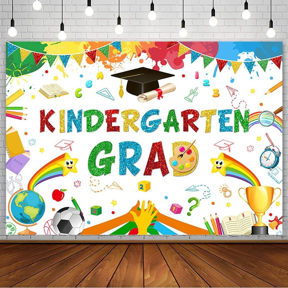 7x5ft Kindergarten Photo Backdrop 7x5ft Preschool Graduation Backdrop ...