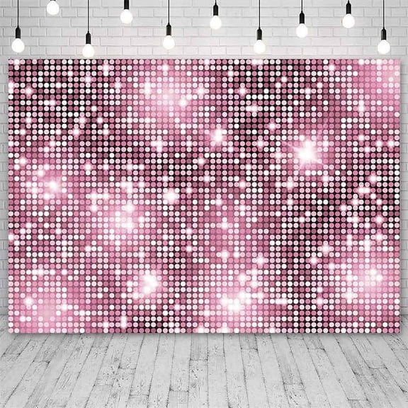 7x5Ft Rose Gold Backdrop Disco Glitter Birthday Wedding Photography Background for 70s Theme Birthday Party Decorations Banner Photo Studio Props