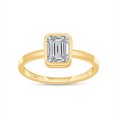 thumbnail image 1 of 7x5MM Emerald Lab Created Moissanite Diamond Solitaire Engagement Ring In 10K Solid Yellow Gold Jewelry (VVS1 Clarity, 1.00 Cttw) - 6, 1 of 6
