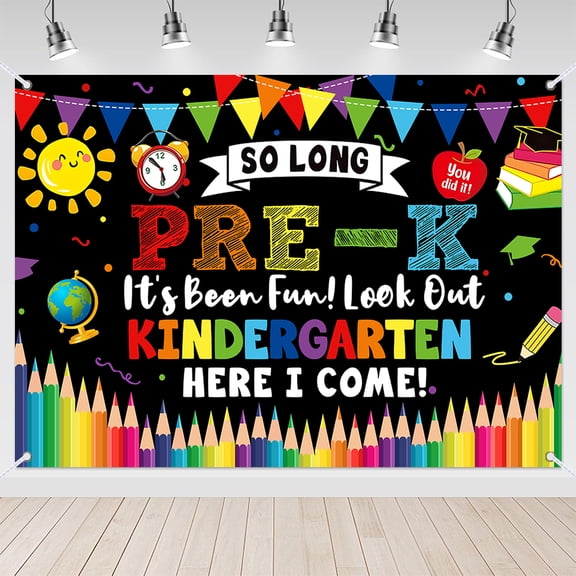 7x5ft 2026 Pre-K Graduation Look Out Kindergarten Here I Come Banner